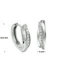 Zilver Gerhodineerd Klapoorringen Zirkonia 1326724 - PansiteNederland.nl