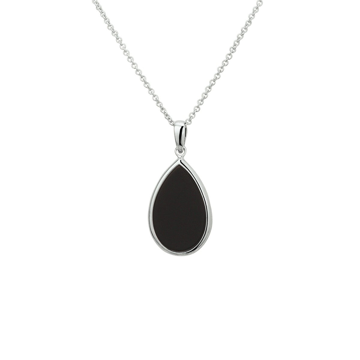 Fantasy Collection Collier onyx 42 + 3 cm zilver