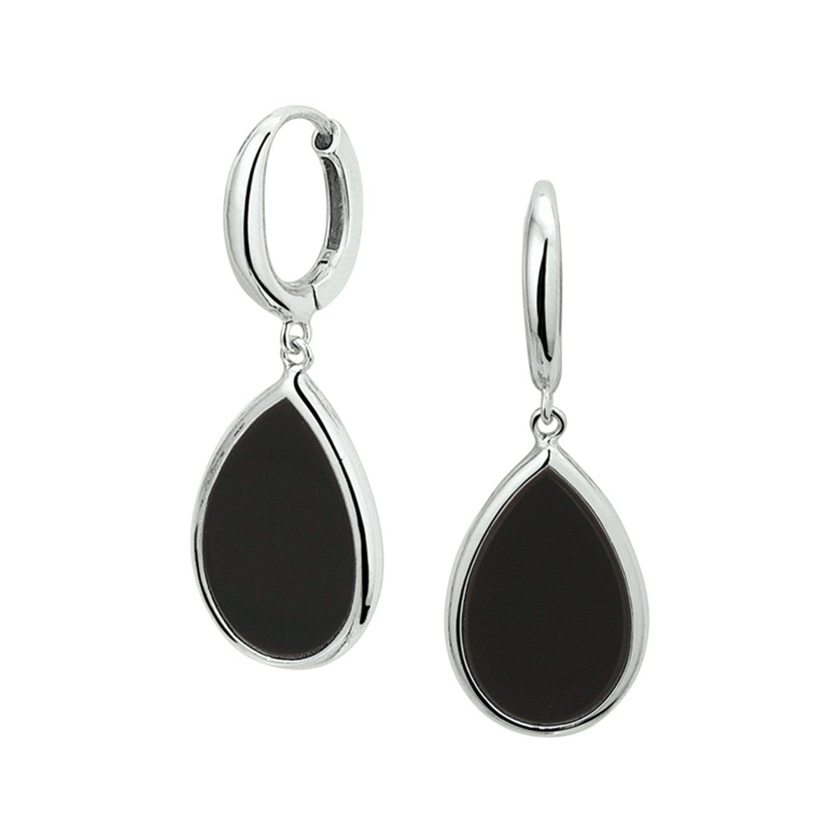 Fantasy Collection Oorbellen onyx zilver