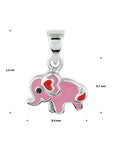 zilver gerhodineerd hanger olifant 1326789 - PansiteNederland.nl