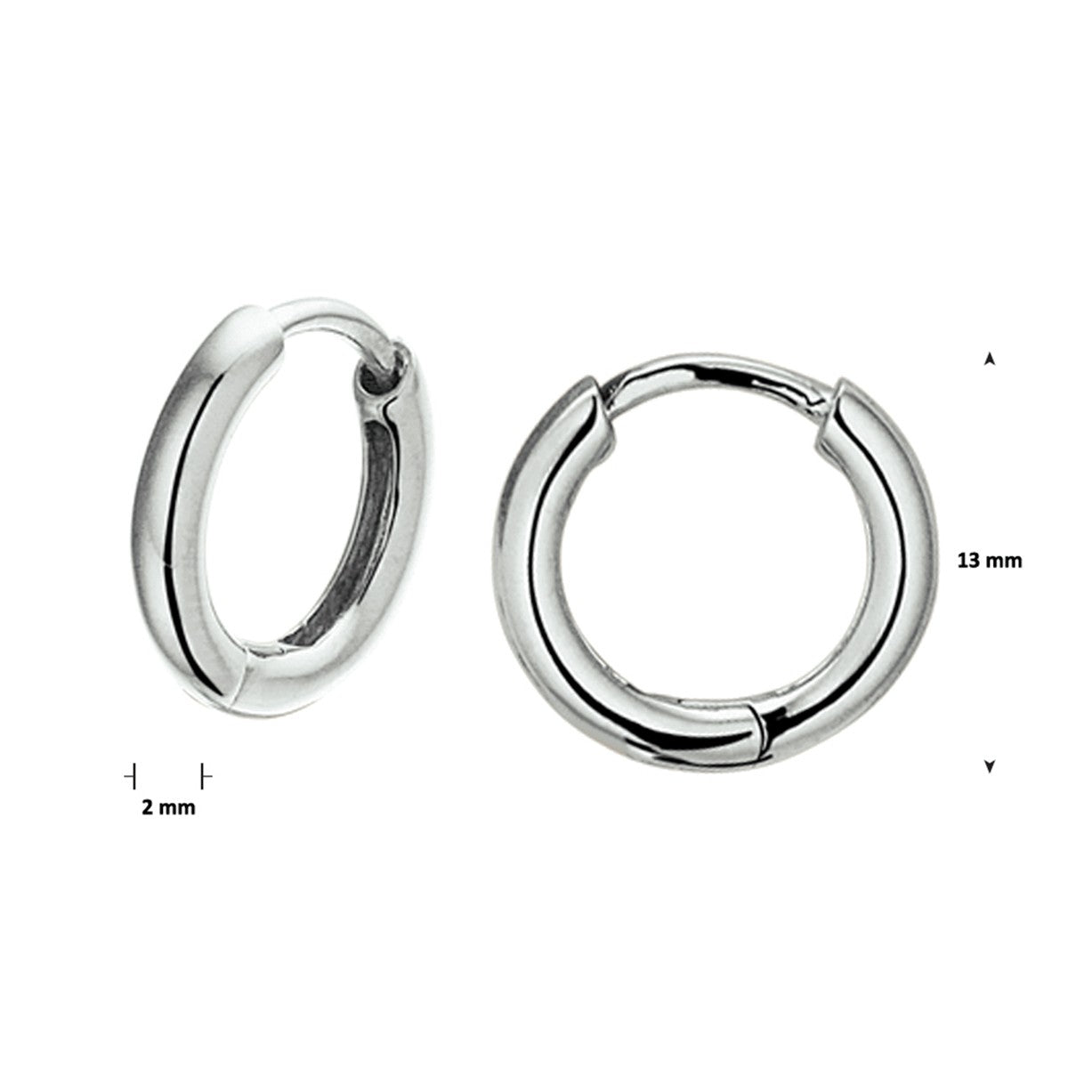 Fantasy Collection Oorbellen 2,0 mm voor hangende oorbellen zilver