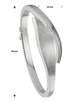 Zilver Gerhodineerd Bangle Scharnier Poli/Mat 16 X 60 Mm 1326879 - PansiteNederland.nl