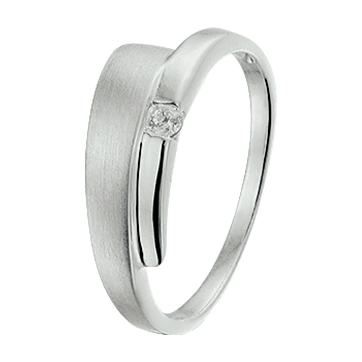 Fantasy Collection Ring zirkonia poli/mat zilver - PSN1326943