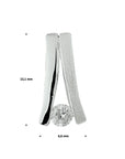 zilver gerhodineerd hanger zirkonia poli/mat 1326945 - PansiteNederland.nl