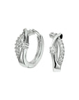 Zilver Gerhodineerd Klapoorringen Zirkonia 1326992 - PansiteNederland.nl