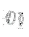 Zilver Gerhodineerd Klapoorringen Zirkonia 1326992 - PansiteNederland.nl