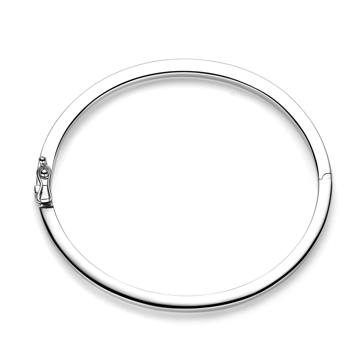 bangle vlak scharnier massief 4,0 mm zilver gerhodineerd - PansiteNederland.nl