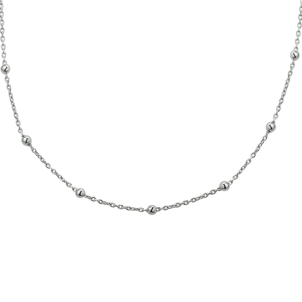 Fantasy Collection Collier bolletjes 1,2 mm 40 + 4 cm zilver