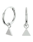 Zilver Gerhodineerd Oorringen Driehoek 1327064 - PansiteNederland.nl