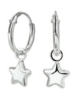 Zilver Gerhodineerd Oorringen Ster 1327070 - PansiteNederland.nl