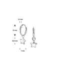 Zilver Gerhodineerd Oorringen Ster 1327070 - PansiteNederland.nl