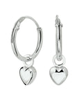 Zilver Gerhodineerd Oorringen Hart 1327073 - PansiteNederland.nl