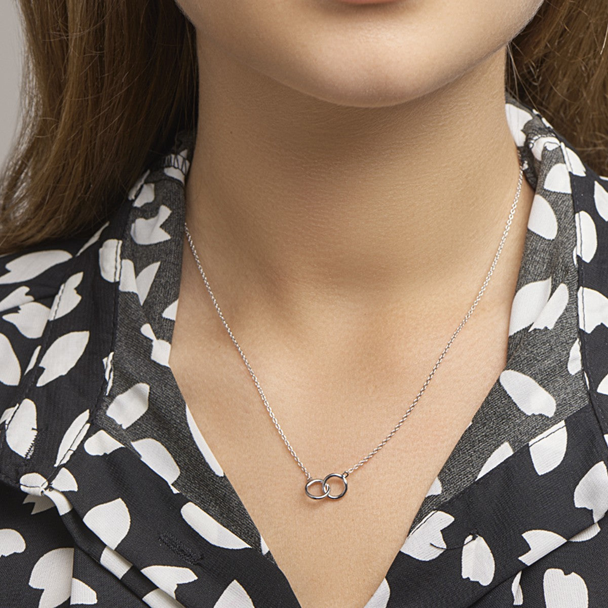 Fantasy Collection Collier rondjes 1,2 mm 40 + 4 cm zilver