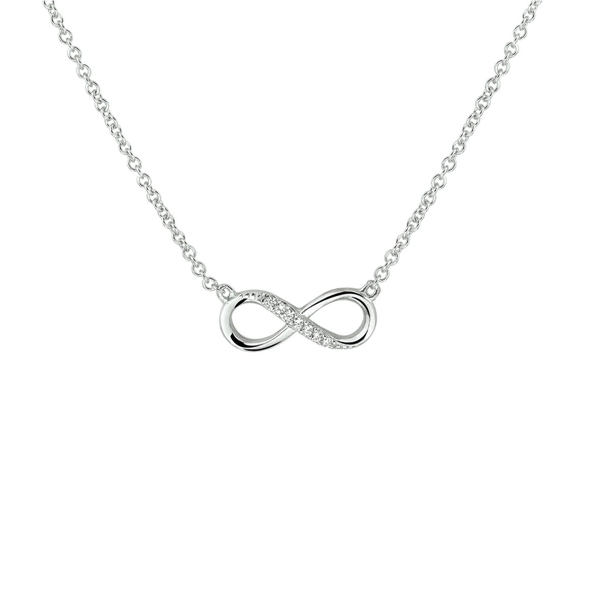 Fantasy Collection Collier infinity zirkonia 41 + 4 cm zilver