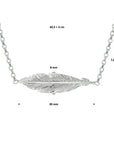 zilver gerhodineerd collier veer 1,8 mm 40,5 + 3 cm 1327123 - PansiteNederland.nl