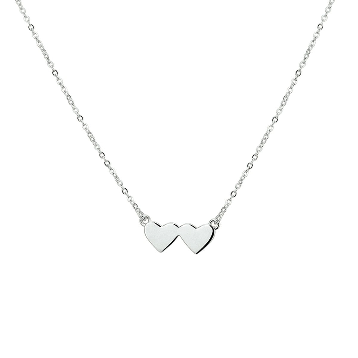 Fantasy Collection Collier hartjes 40 + 4 cm zilver