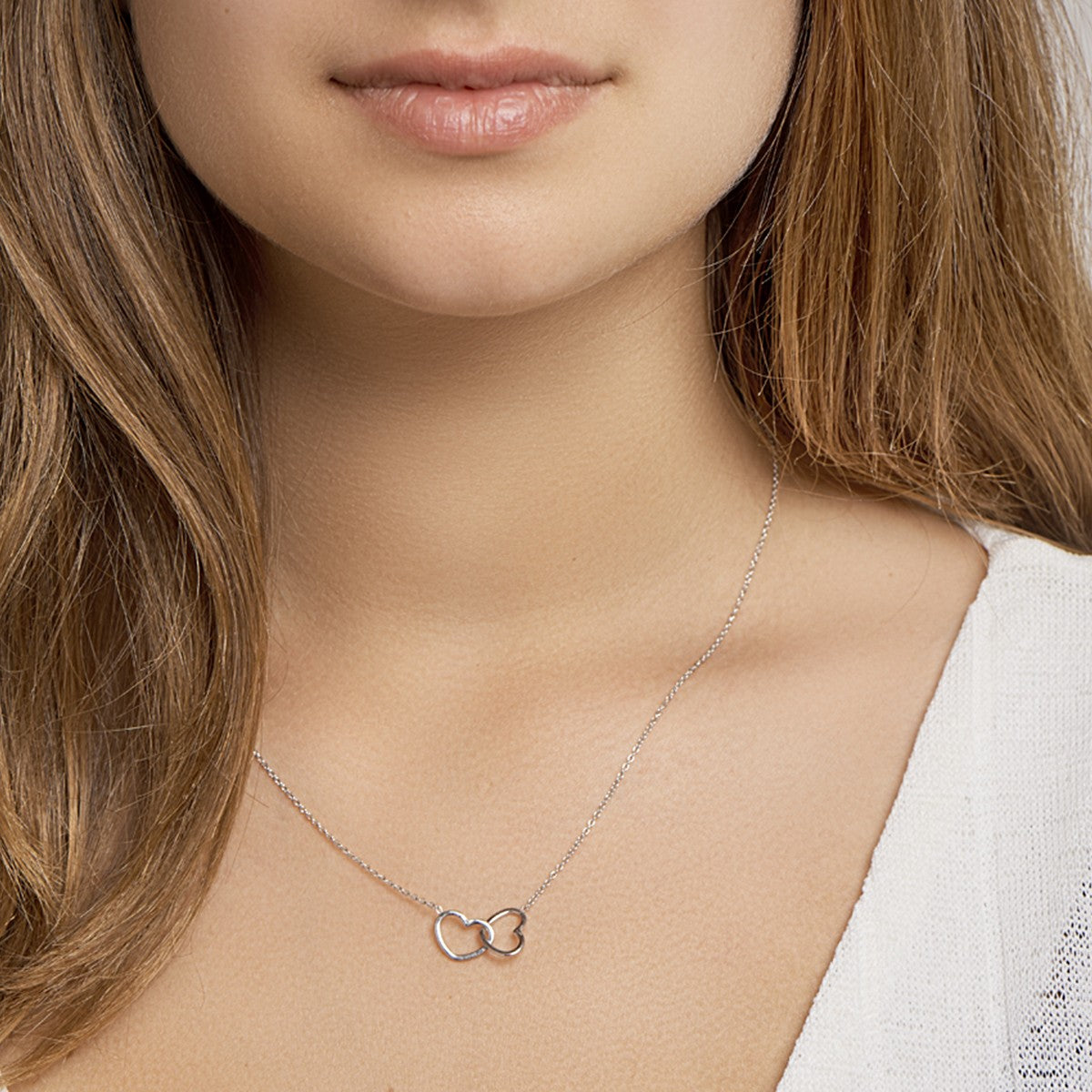 Fantasy Collection Collier hart 1,2 mm 40 + 5 cm zilver