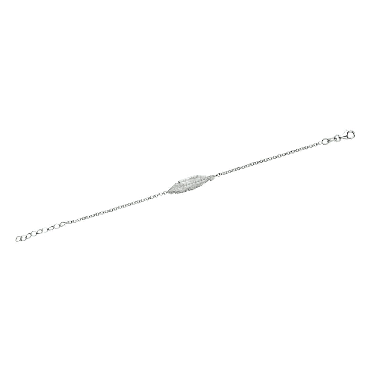 Fantasy Collection Armband veer 16,5 + 2,5 cm zilver