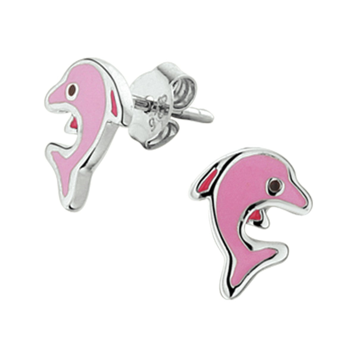 Fantasy Collection Oorbellen dolfijn 10 mm zilver