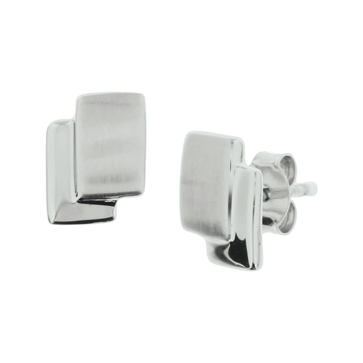Fantasy Collection Oorbellen poli/mat 9 mm zilver