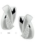 Zilver Gerhodineerd Oorknoppen Zirkonia Poli/Mat 1327297 - PansiteNederland.nl