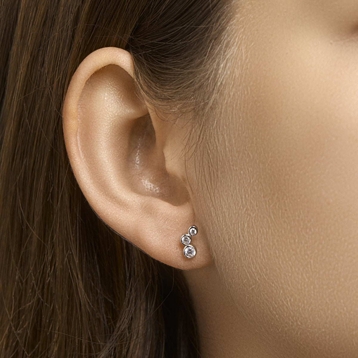 Fantasy Collection Oorbellen zirkonia zilver