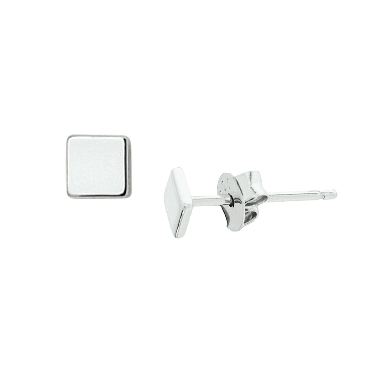 Fantasy Collection Oorbellen vierkant zilver