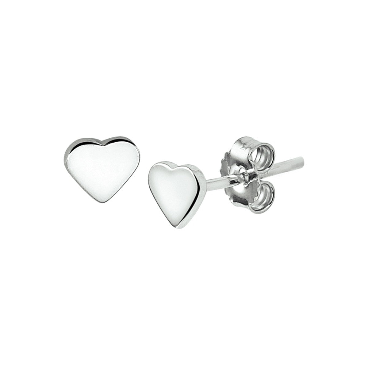 Fantasy Collection Oorbellen hart zilver