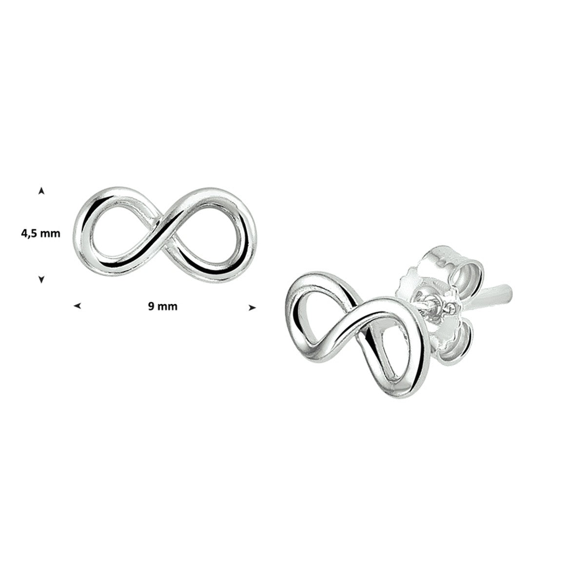 Fantasy Collection Oorbellen infinity zilver