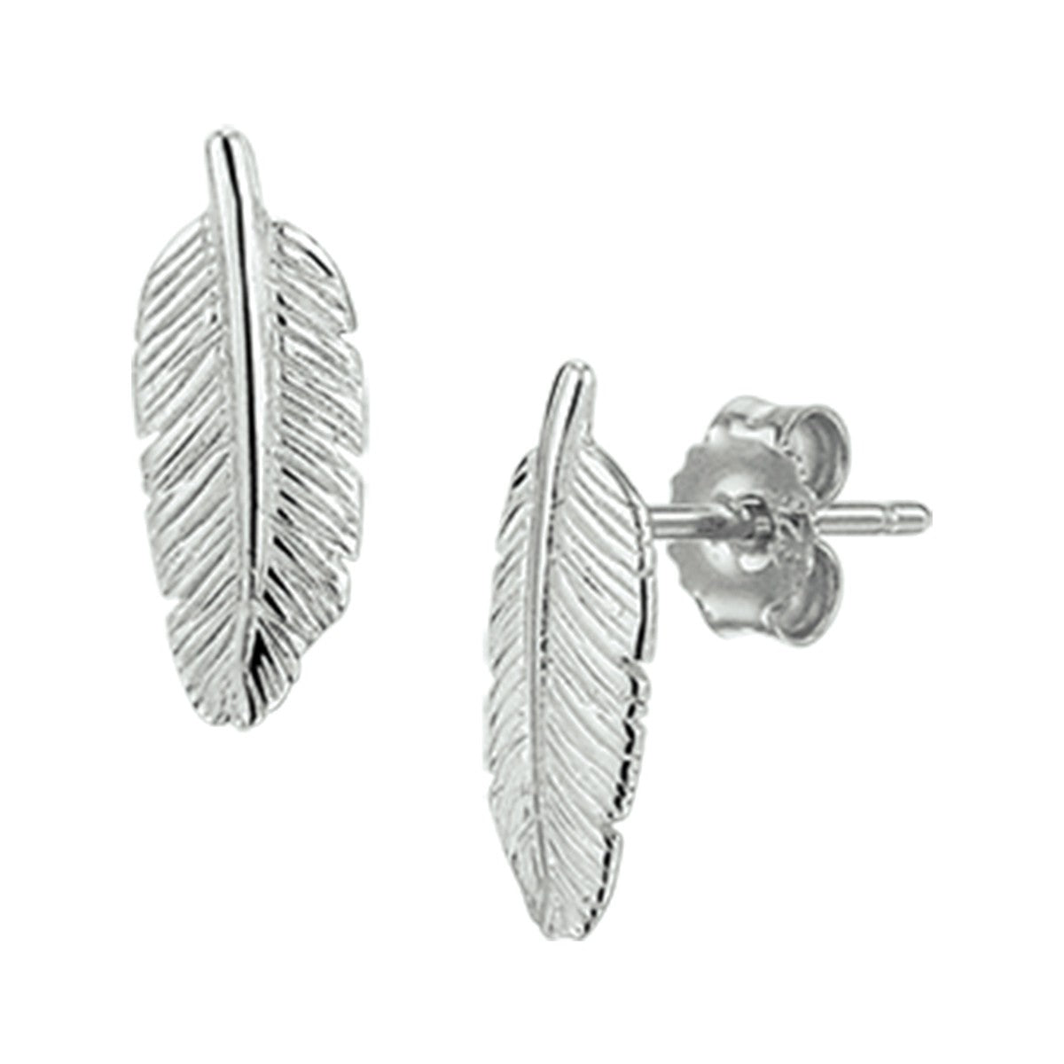 Fantasy Collection Oorbellen veer zilver