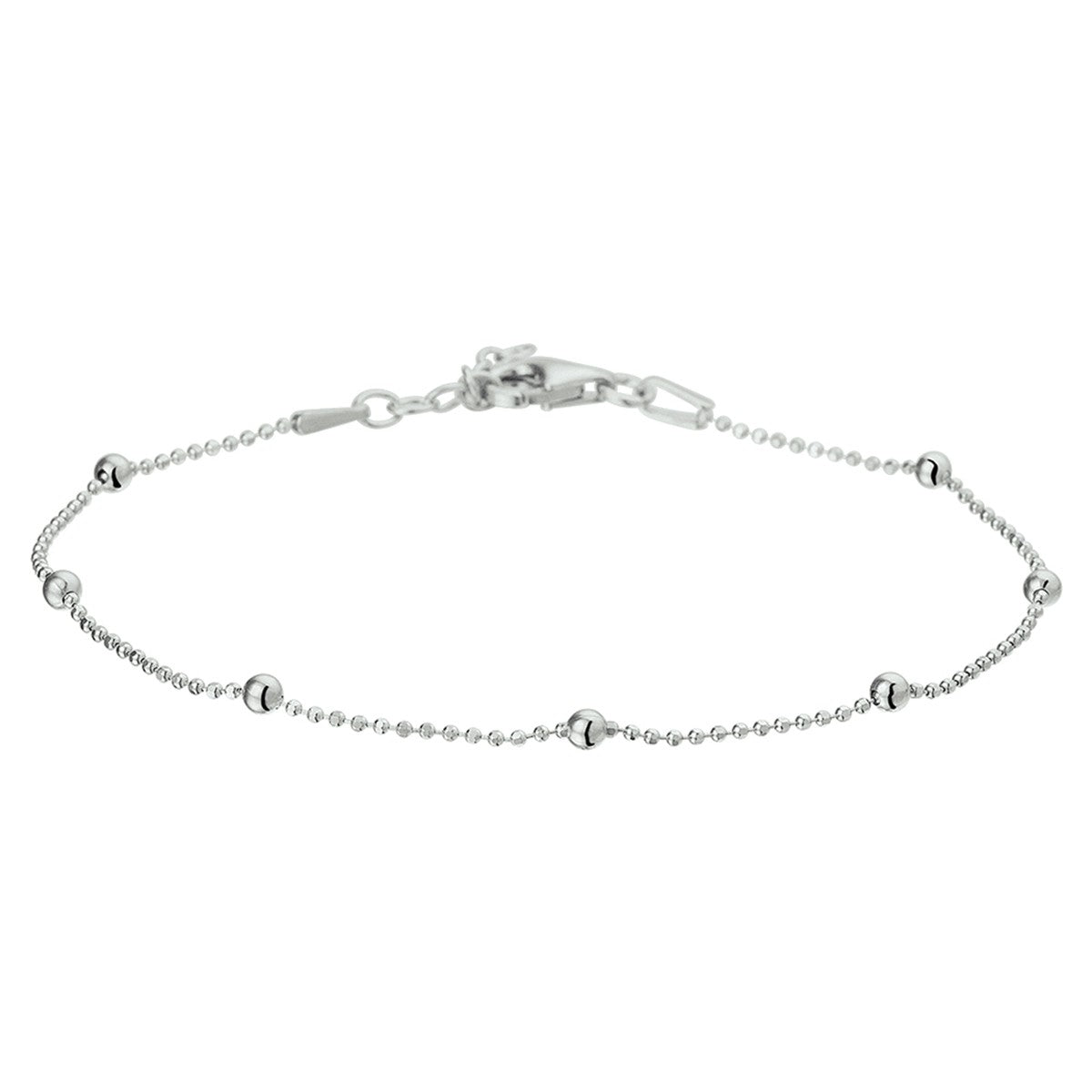 Fantasy Collection Armband bolletjes 2,5 mm 17 + 2 cm zilver