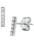 Zilver Gerhodineerd Oorknoppen Balkje Zirkonia 1327358 - PansiteNederland.nl