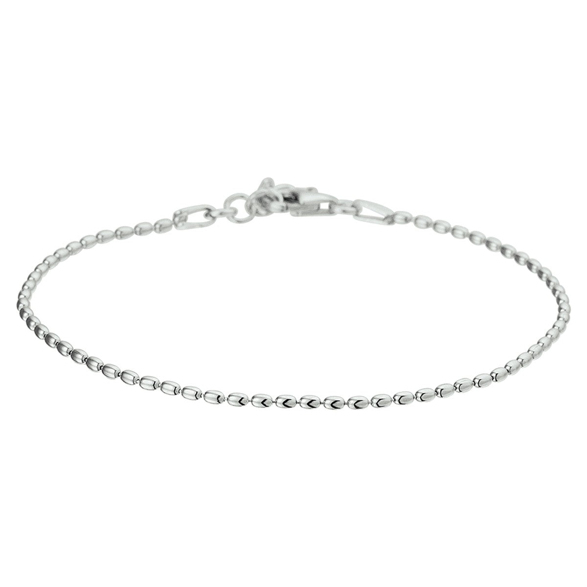 Fantasy Collection Armband bolletjes 1,5 mm 17 + 2 cm zilver