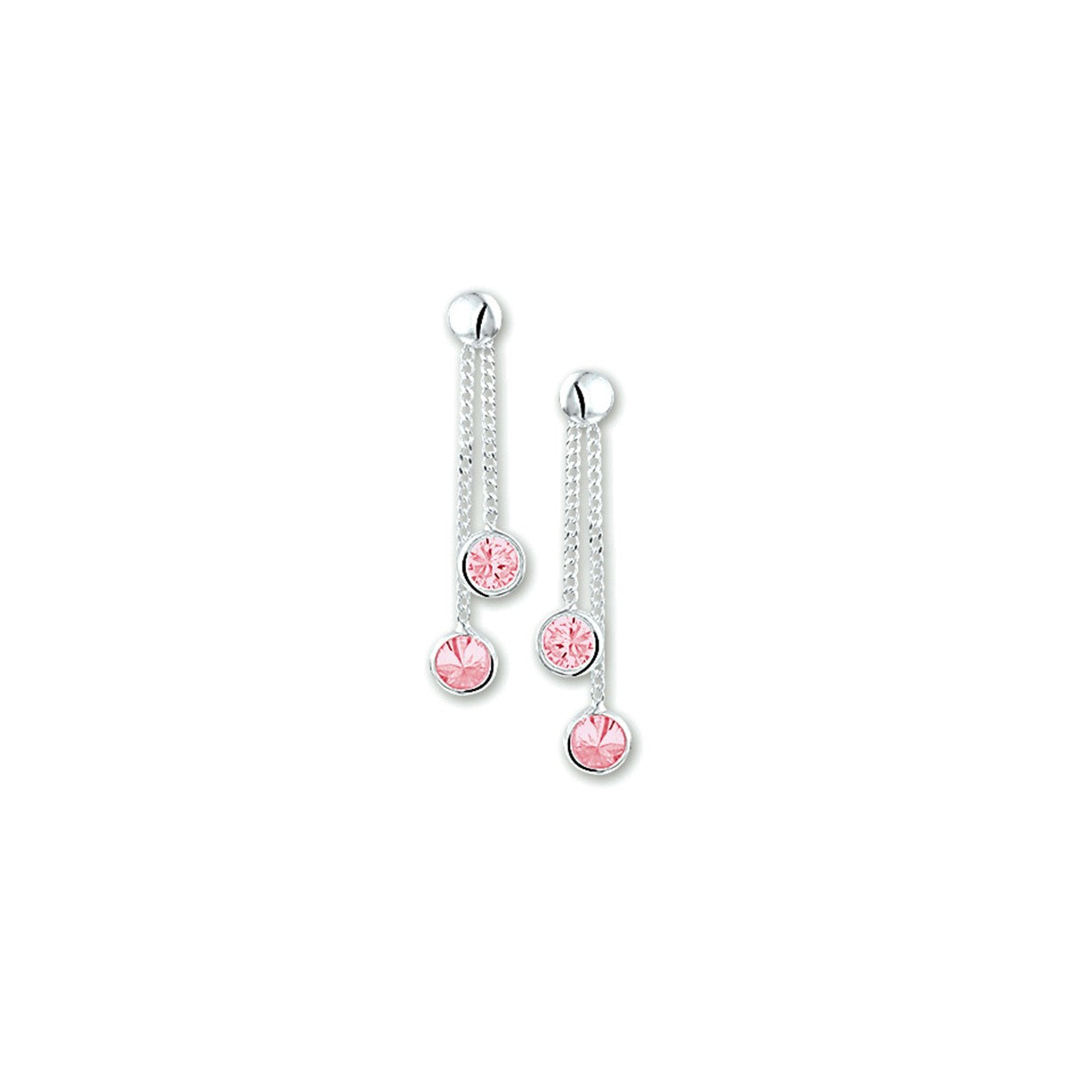 Fantasy Collection Hangende oorbellen zirkonia zilver