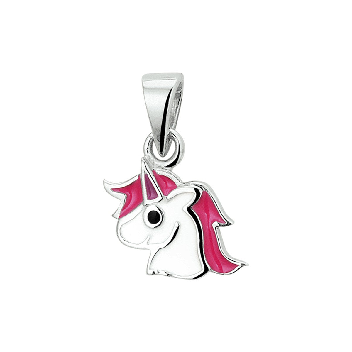 Fantasy Collection Hanger emaille eenhoorn zilver - PSN1327753