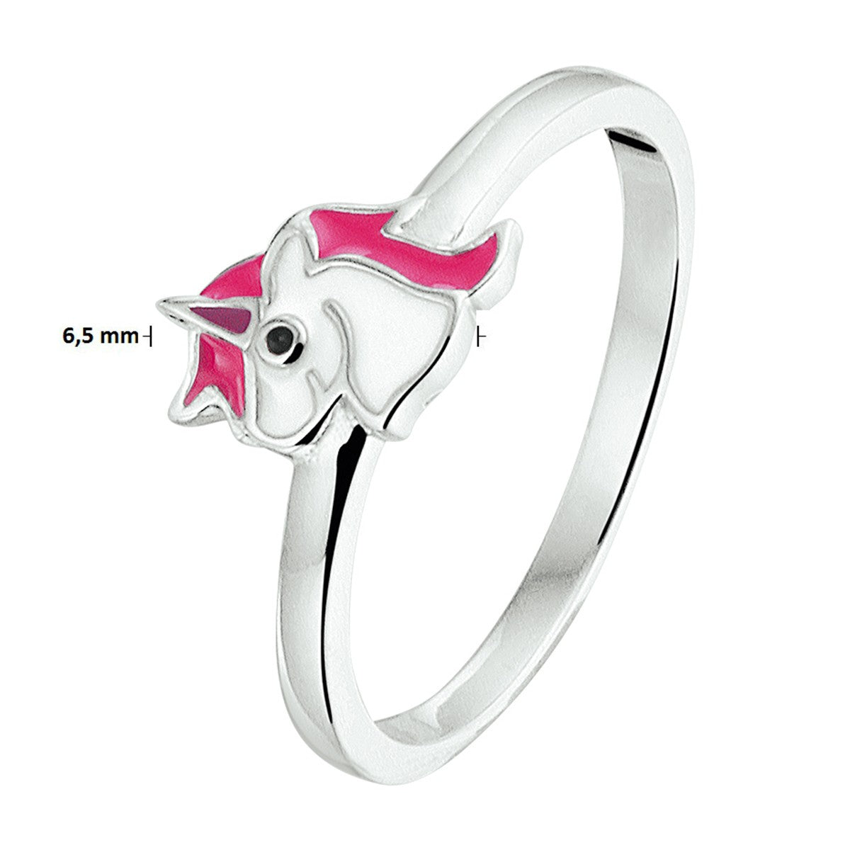 Fantasy Collection Ring emaille eenhoorn zilver
