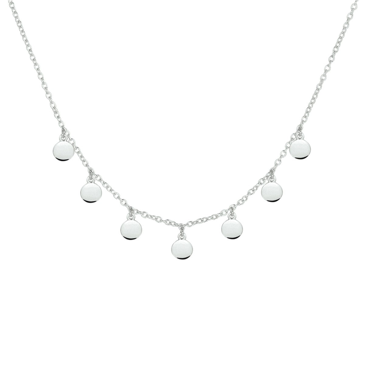 Fantasy Collection Collier rondjes 41 + 4 cm zilver