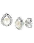 Zilver Gerhodineerd Oorknoppen Parel En Zirkonia 1327890 - PansiteNederland.nl