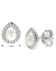 Zilver Gerhodineerd Oorknoppen Parel En Zirkonia 1327890 - PansiteNederland.nl