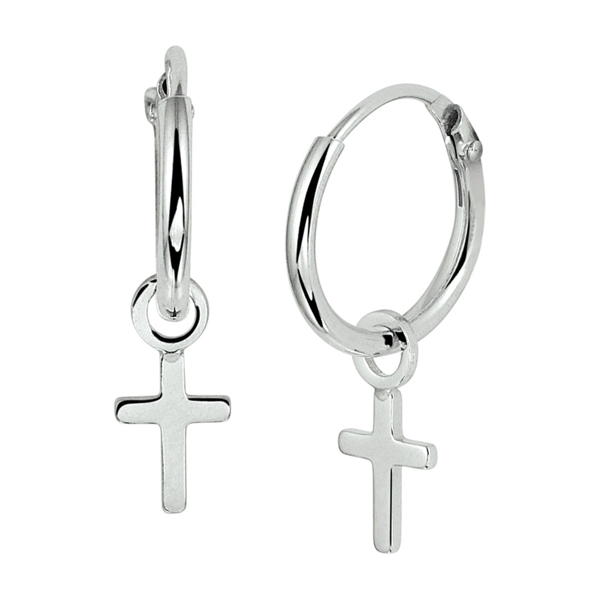 Fantasy Collection Oorbellen kruis zilver