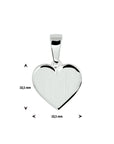 Zilveren hanger Graveerhartje - 1328139 - PansiteNederland.nl