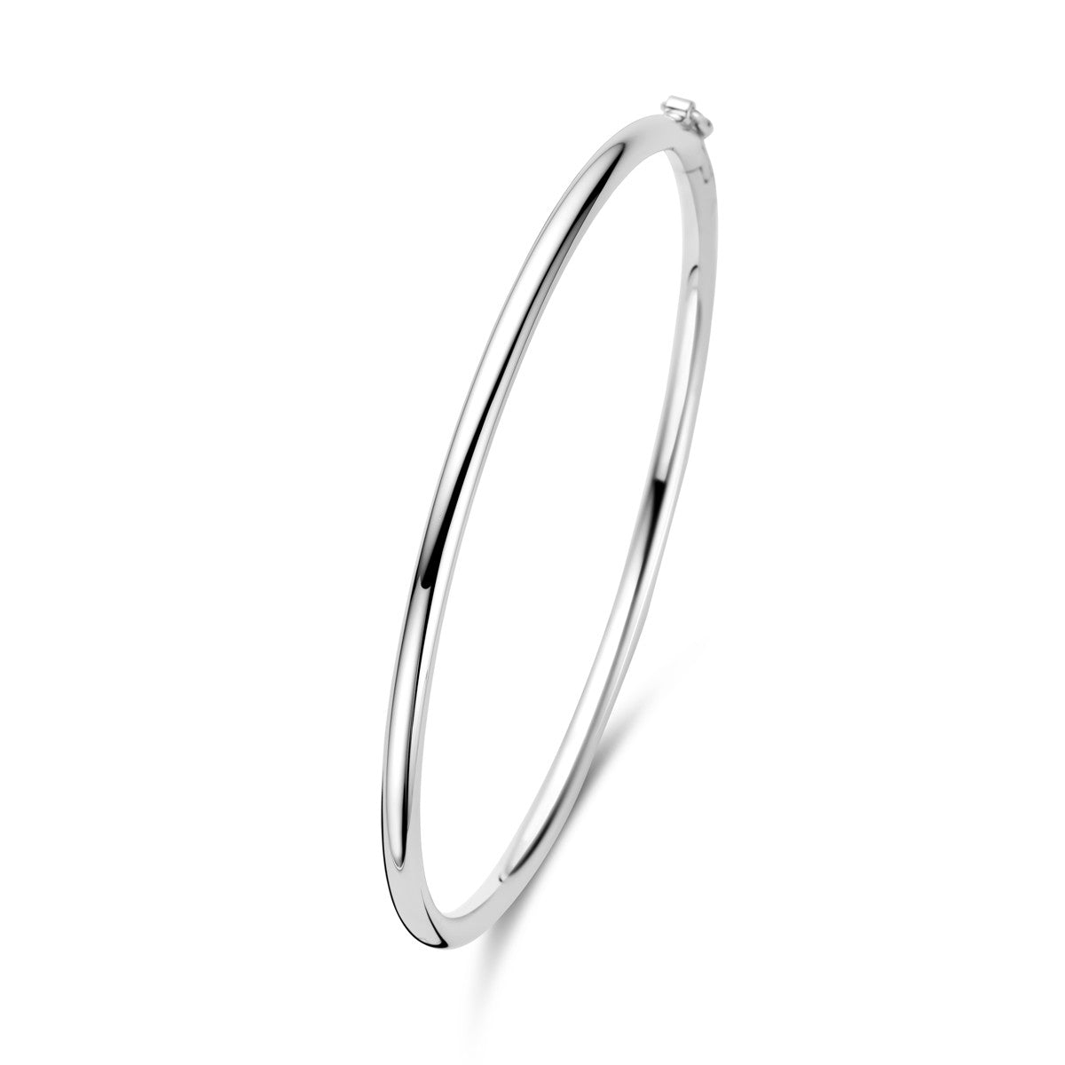 Fantasy Collection Bangle scharnier ronde buis 3 x 60 mm zilver