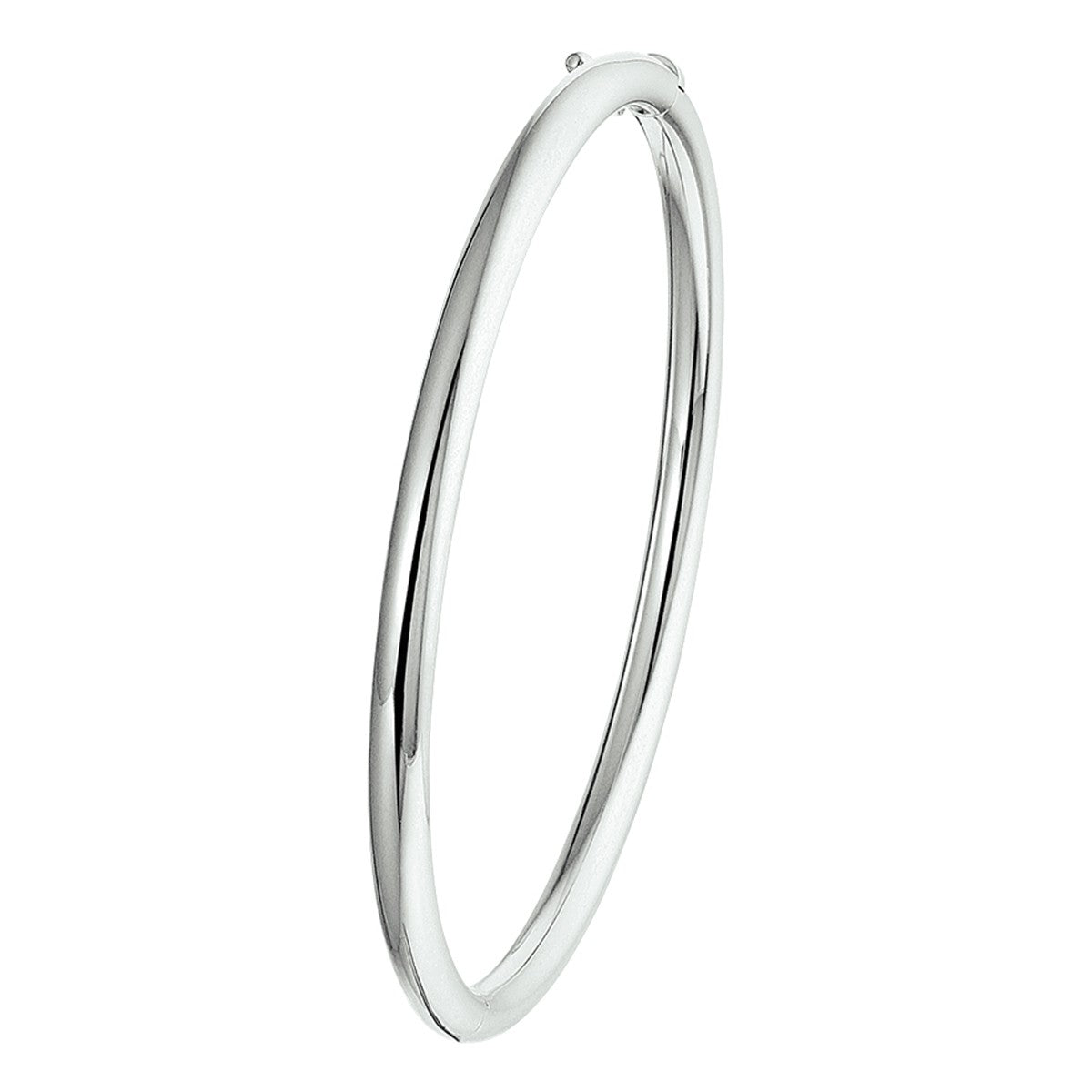 Fantasy Collection Bangle scharnier ronde buis 4 x 60 mm zilver