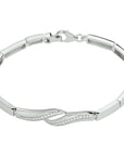 Zilver Gerhodineerd Armband Zirkonia 7 Mm 18,5 Cm 1328184 - PansiteNederland.nl