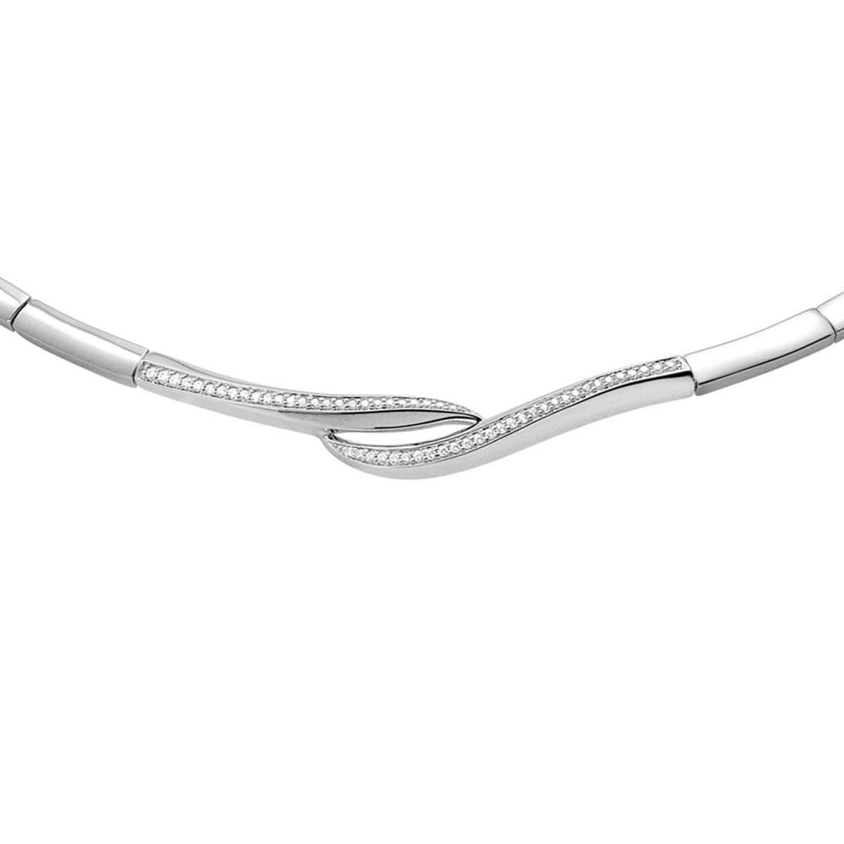 Fantasy Collection Collier zirkonia 43 + 3 cm zilver