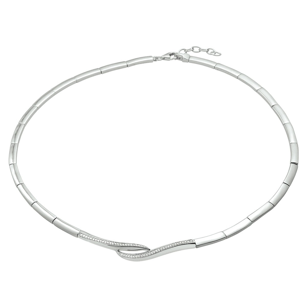 Fantasy Collection Collier zirkonia 43 + 3 cm zilver