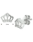Zilver Gerhodineerd Oorknoppen Kroon Zirkonia 1328196 - PansiteNederland.nl