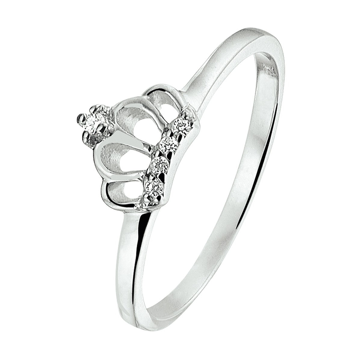 Fantasy Collection Ring kroon zirkonia zilver