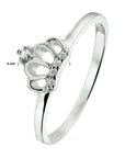 Gerhodineerd Zilver Ring Kroon Met Zirkonia 1328198 - PansiteNederland.nl