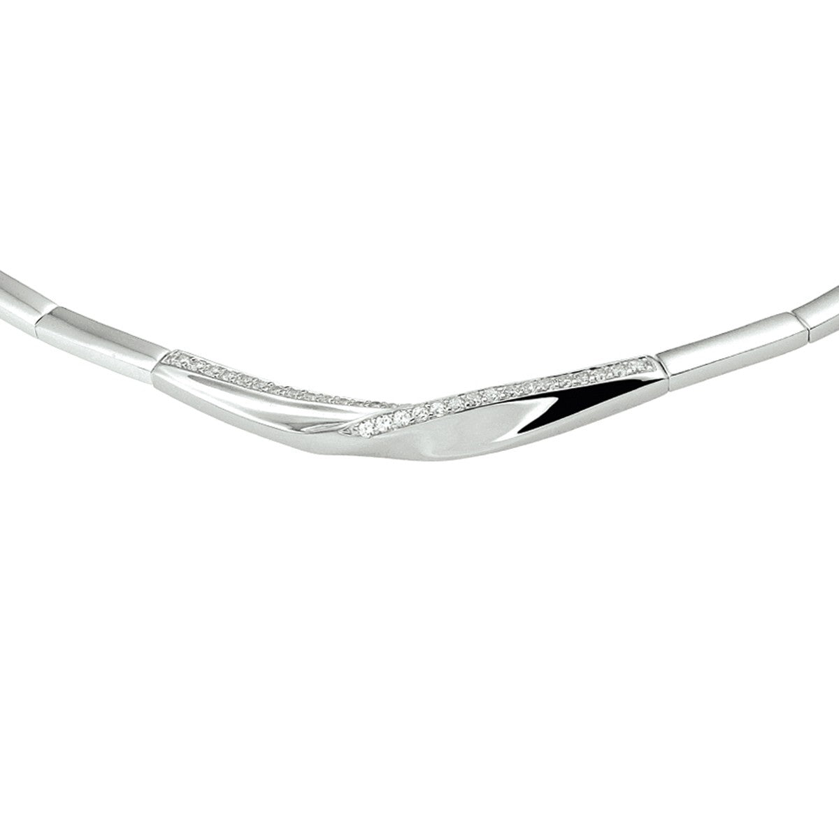 Fantasy Collection Collier zirkonia 43 + 3 cm zilver
